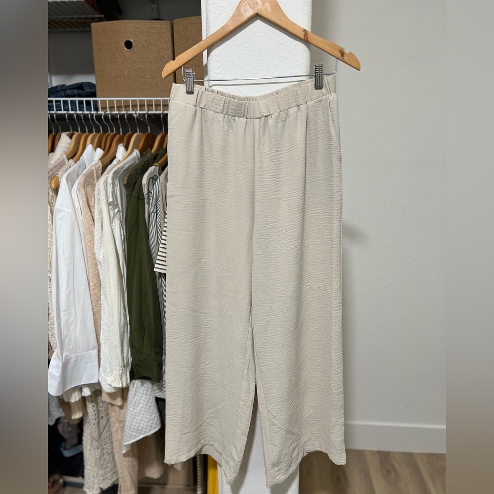 NORDSTROM Cream Wide Leg Pants